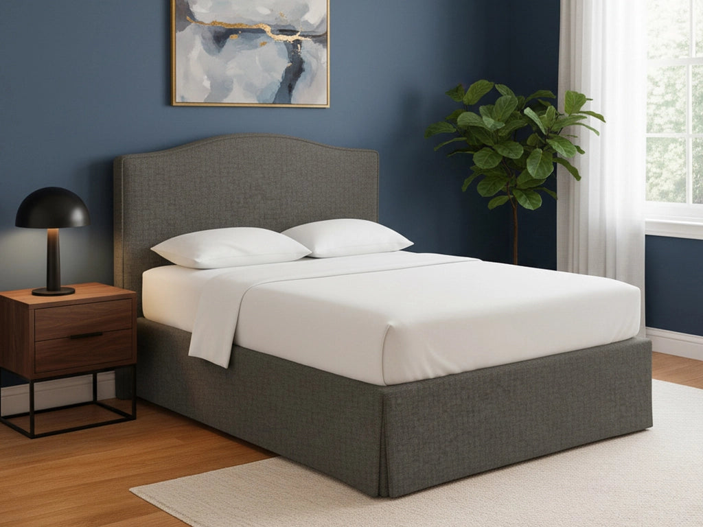 Batley, Letto Singolo Sfoderabile Made in Italy, Grigio Tortora