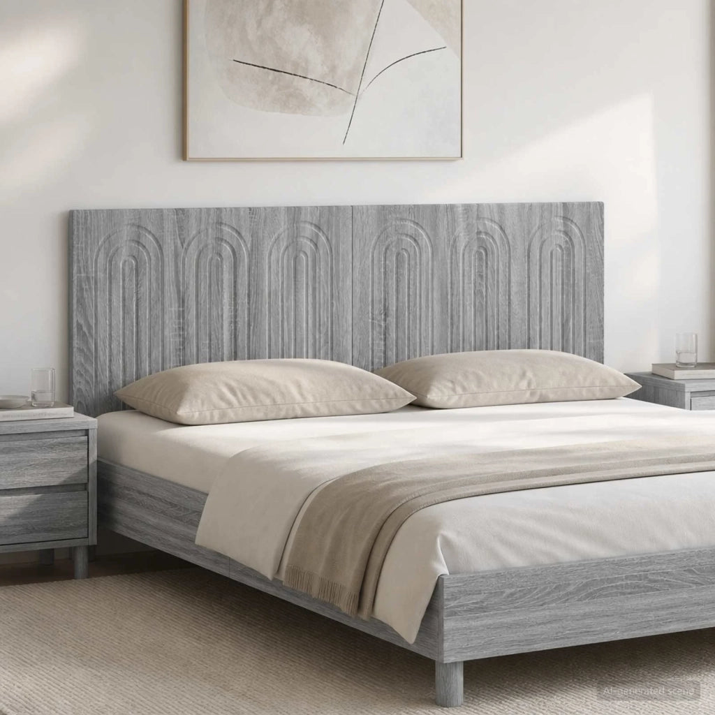 Testiera da Muro ALKMAAR Sonoma grigio Legno ingegnerizzato 896301