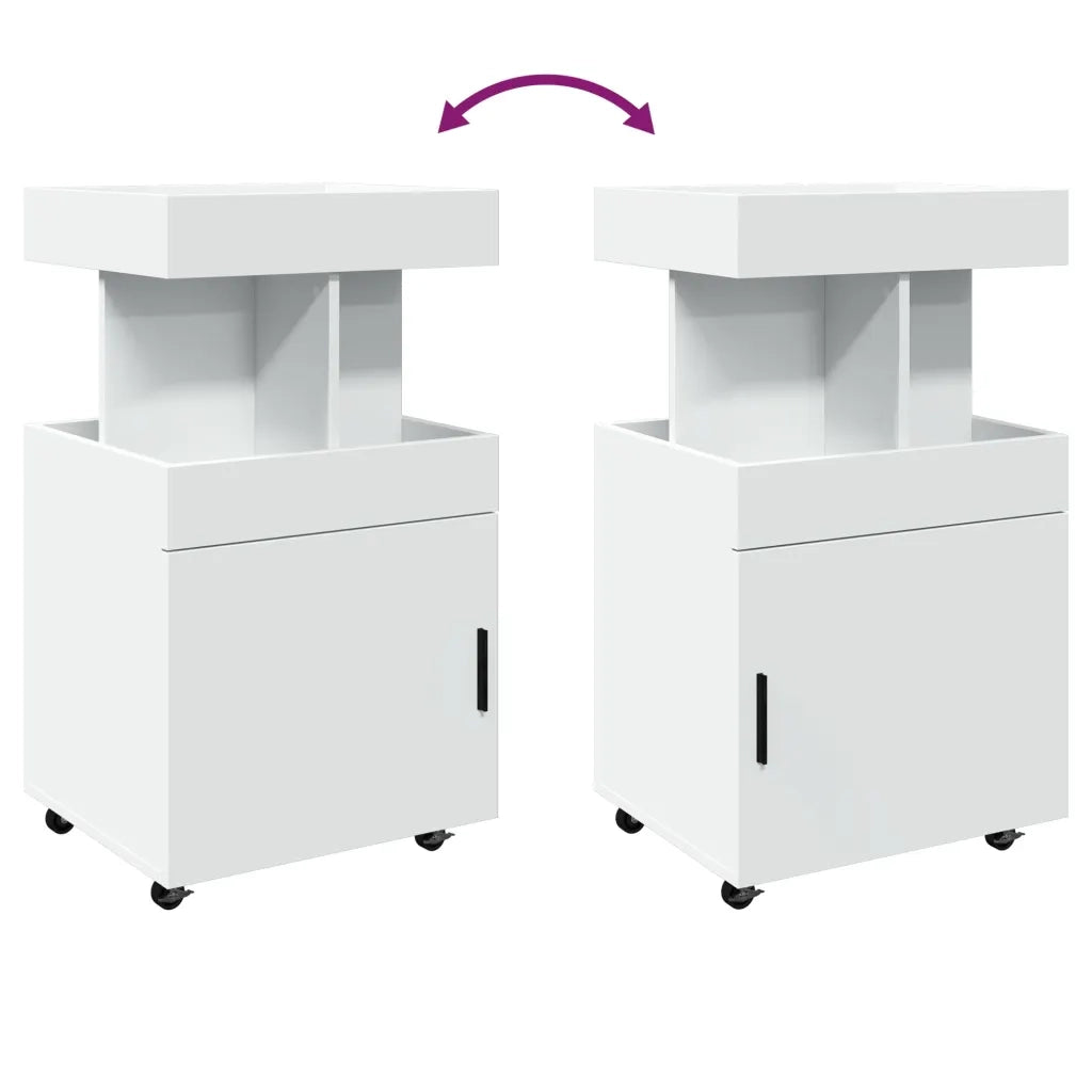 Carrello Bar Bianco 50x41x89 cm in Legno Multistrato 848262