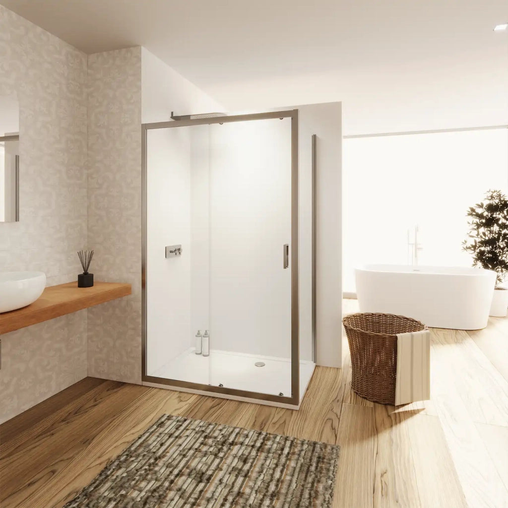 Box doccia 80x145 cm scorrevole vetro temperato 6mm trasparente h190 | Lipari