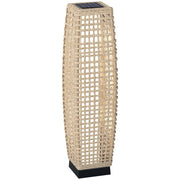 Lampada Solare da Giardino in Rattan Sintetico ¨C zephmum ¨C Naturale 21x21x78 cm