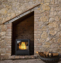 Stufa a Legna in Ghisa 8,1 kW 49x31x55 cm Ainhoa Nera