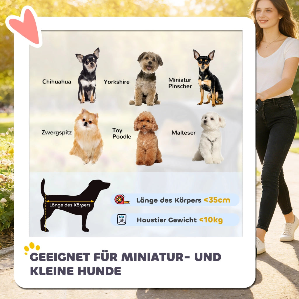 Passeggino per cani e gatti pieghevole ¨C Xylo ¨C fino 10kg con parapioggia strisce riflettenti cestino 77x44x102cm blu