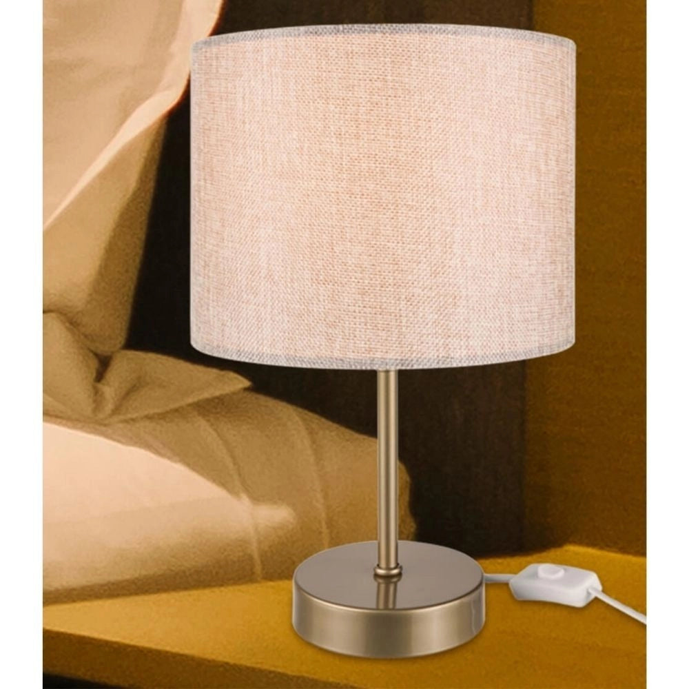 Lampada da tavolo con paralume cilindrico sabbia Flora ASZ1496