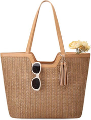Borsa da Spiaggia Tote con Cerniera per Viaggiare in Spiaggia, Nuoto e Shopping