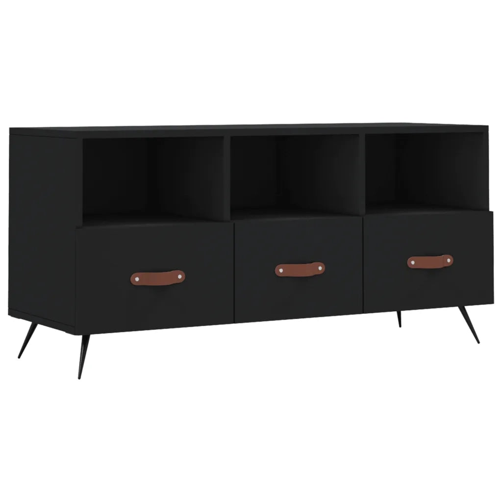Mobile Porta TV-Mobile per TV-Credenza TV Nero 102x36x50 cm in Legno Multistrato 980841