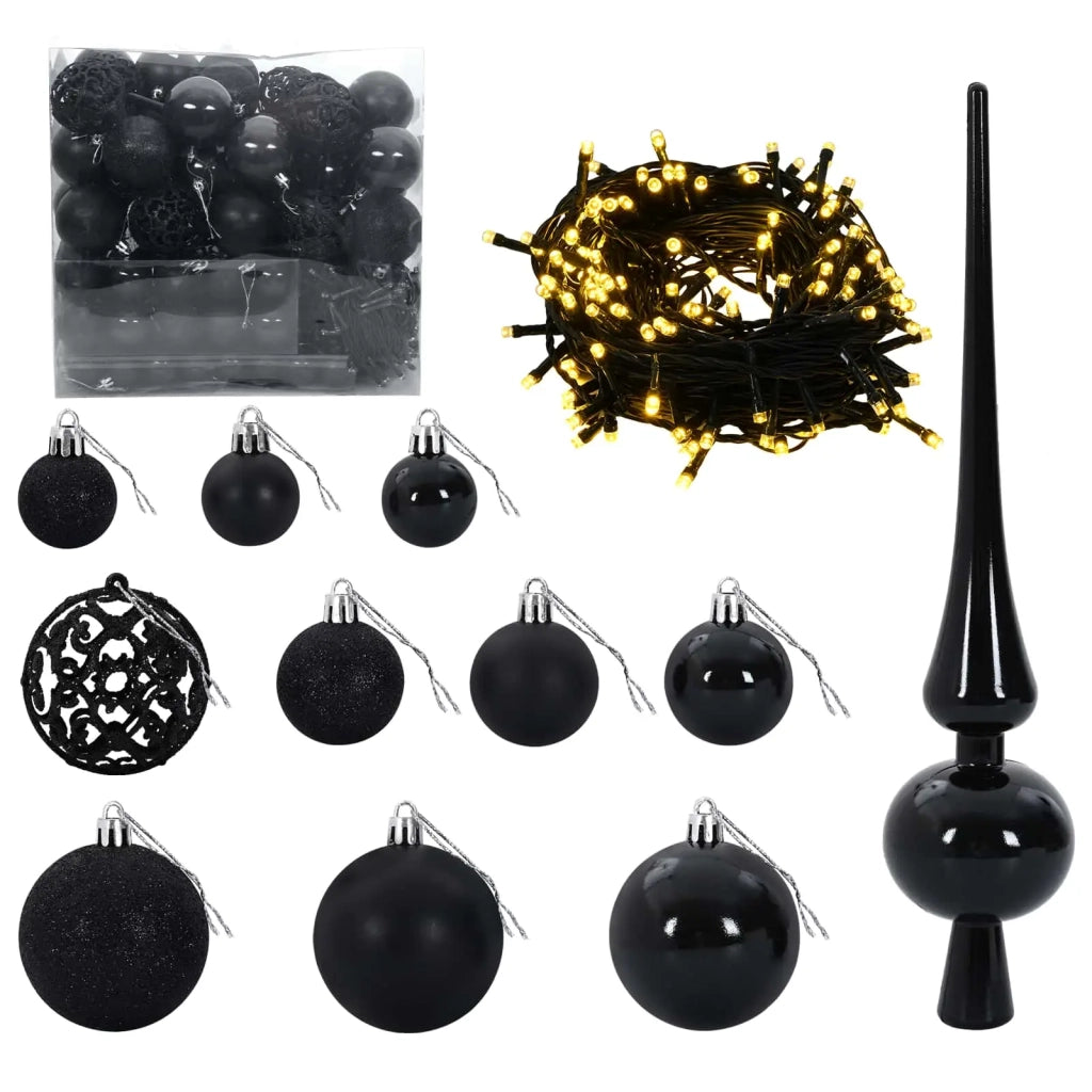 Albero di Natale artificiale con palline 210 cm 300 LED 3466428