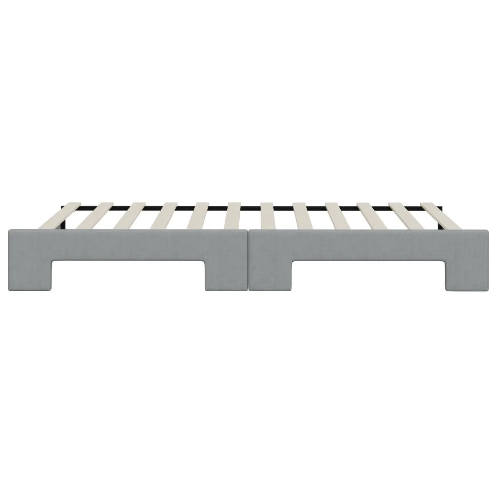 Divano Letto con Letto Estraibile Grigio Chiaro 80x200 Tessuto 3197183