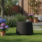 Crudup, Tavolino da Esterno 2 Posti Made in Italy, 46x40x38h cm Nero Antracite