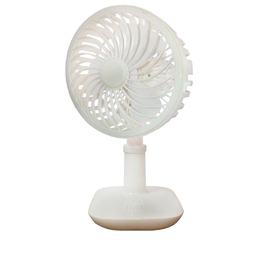 Trade Shop - Mini Ventilatore Da Tavolo Usb Silenzioso Portatile Altezza Regolabile Rotazione 180° -