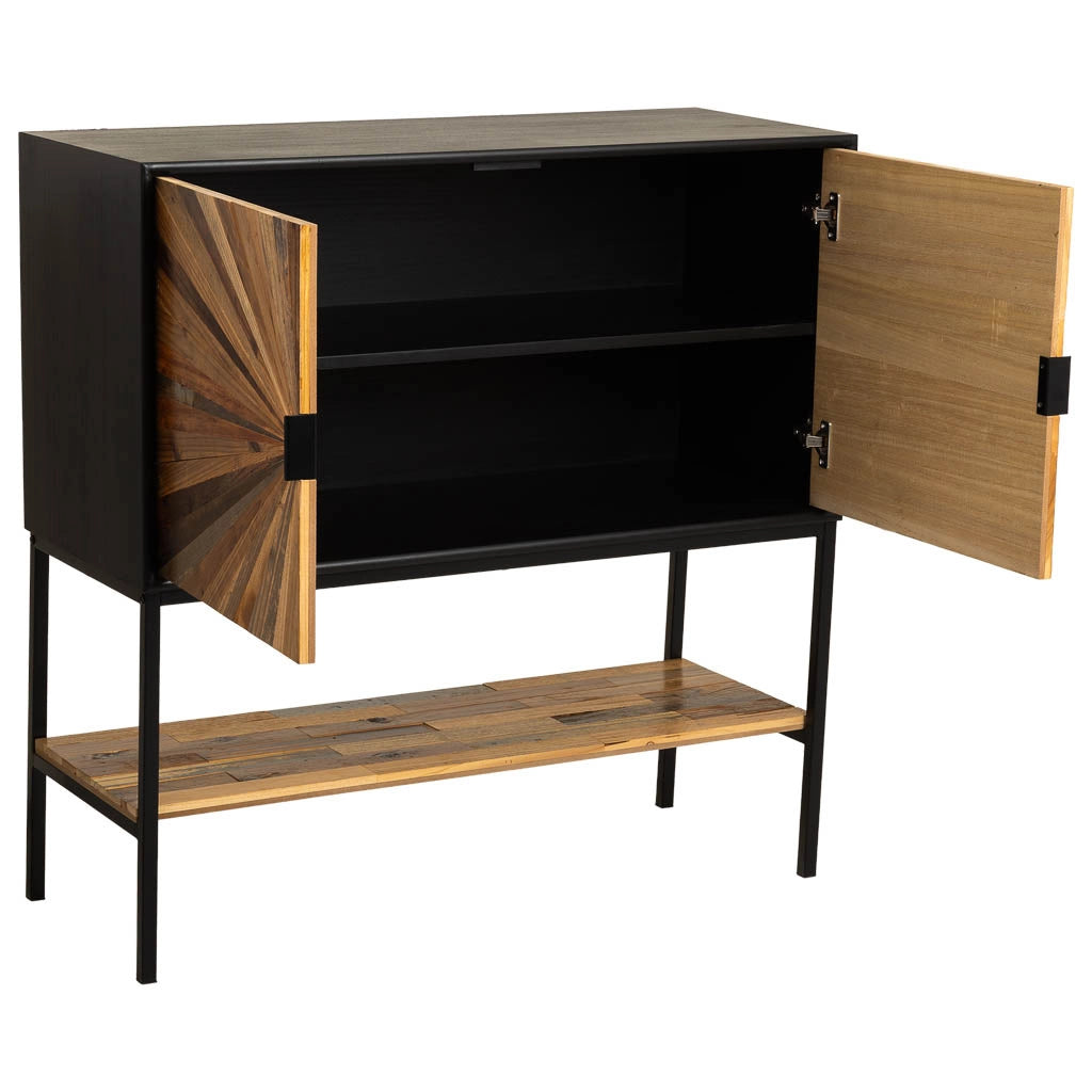 Credenza in legno di recupero marrone 100x40x100h cm