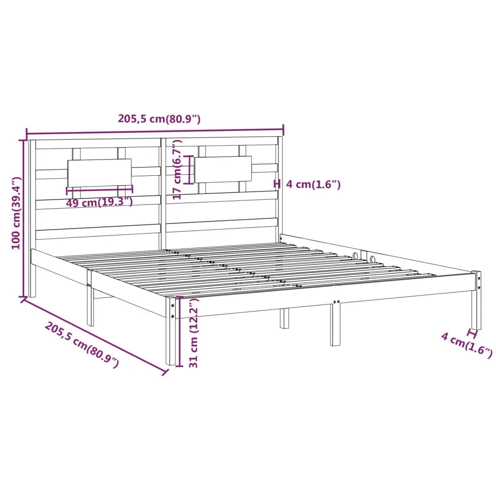 Giroletto Grigio in Legno Massello 200x200 cm