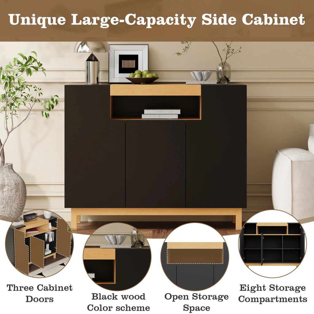 Credenza 3 Ante ¨C Xylo ¨C Legno, Mobile Multiuso per Soggiorno e Sala da Pranzo