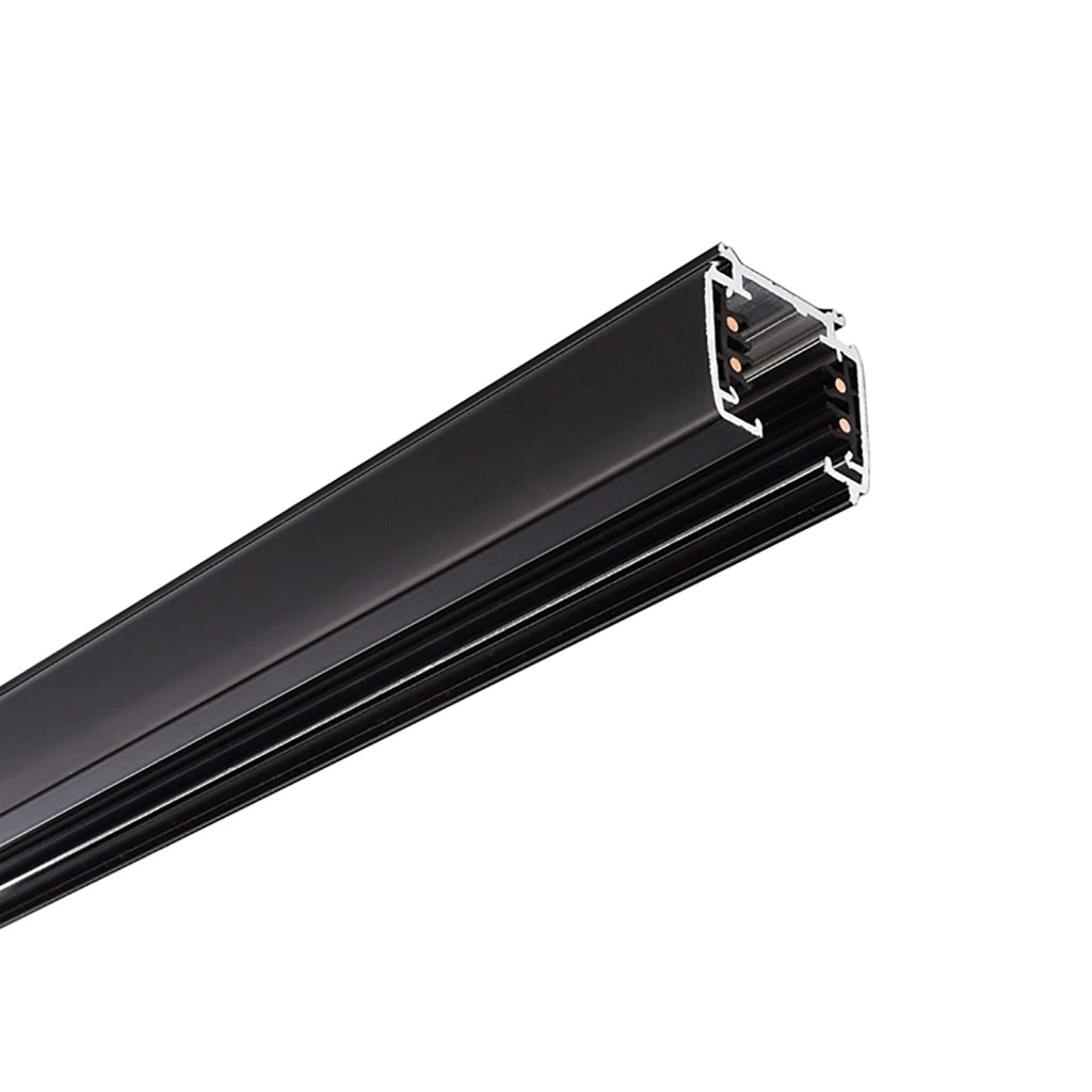 Binario Trifase da 2 metri 230V sistema di illuminazione per faretti trifase 3-Phase COLORE NERO 2MT