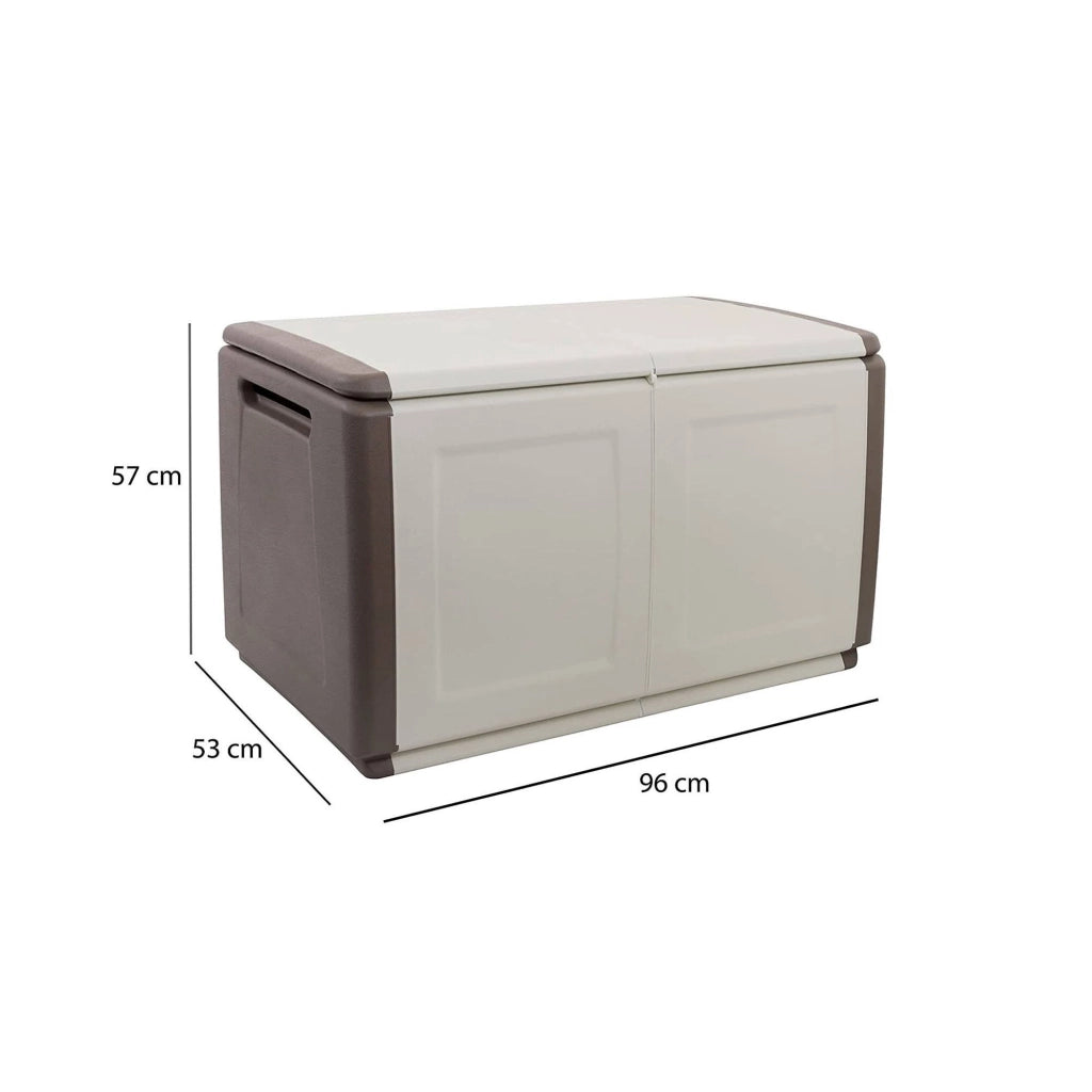 Andra, Baule Resistente ai Raggi uv Impermeabile Made in Italy, 53x96x57h cm Beige
