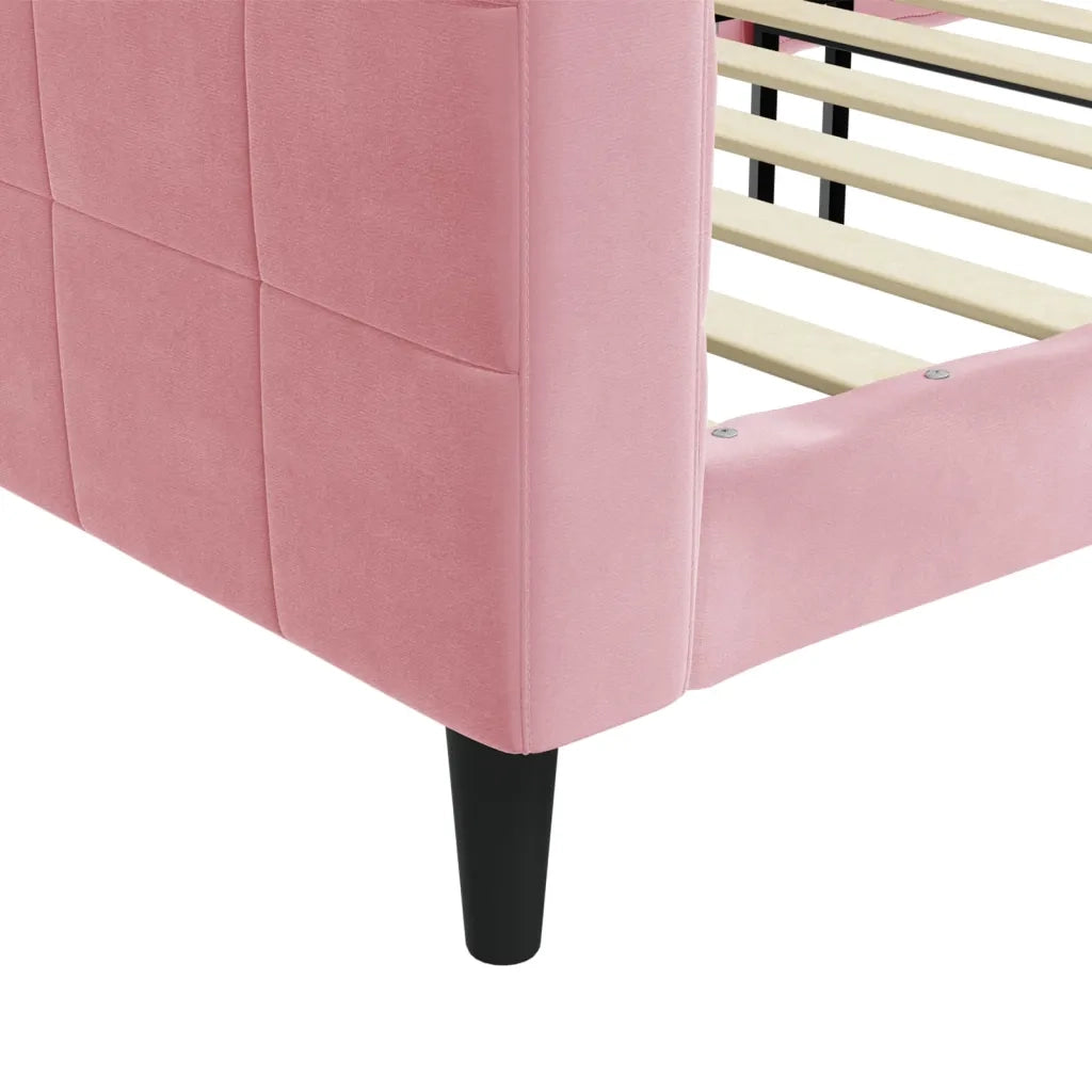 Letto da Giorno Rosa 80x200 cm in Velluto