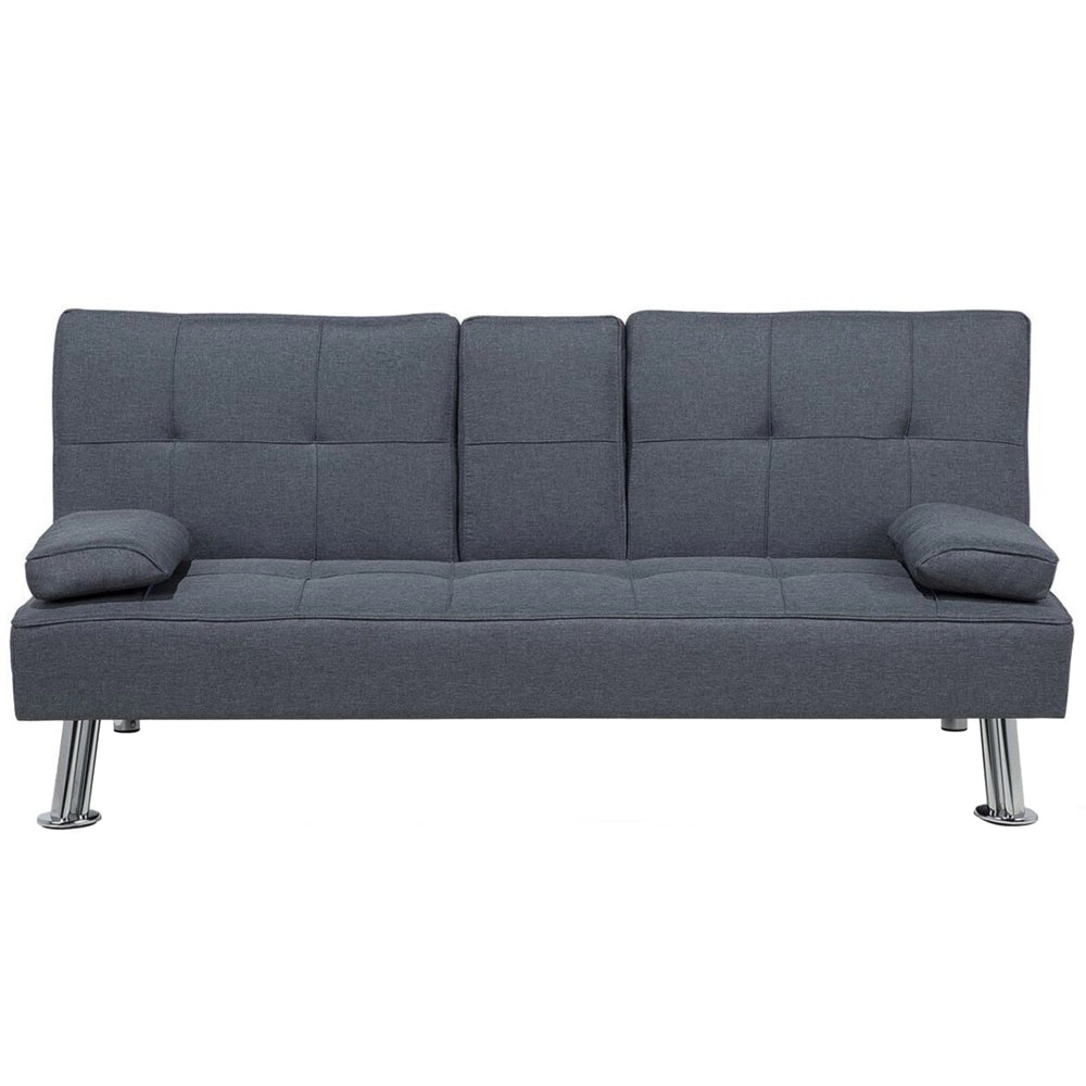 Divano letto grigio scuro 3 posti tavolo a ribalta Click Clack