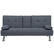 Divano letto grigio scuro 3 posti tavolo a ribalta Click Clack