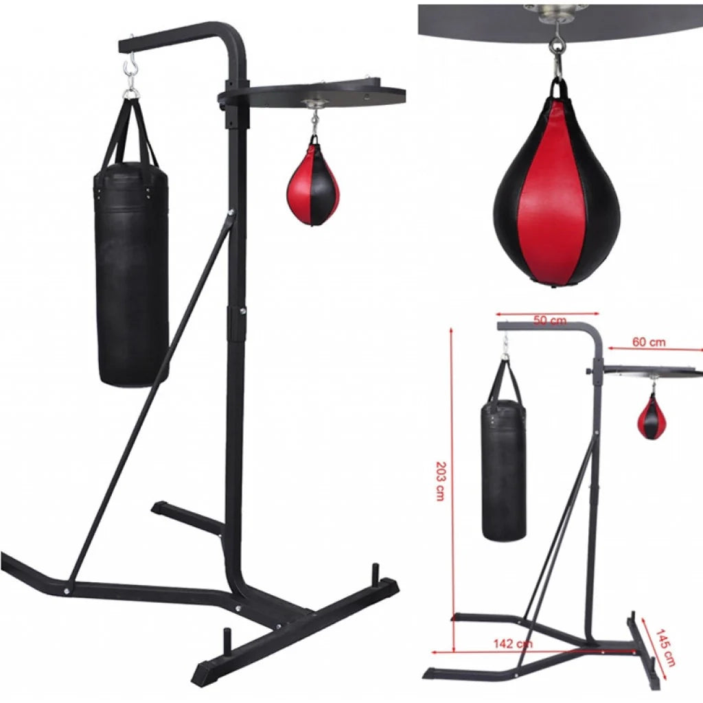 Supporto da boxe con sacco da boxe e sacco da velocità per sport fitness e bodybuilding (0702013)