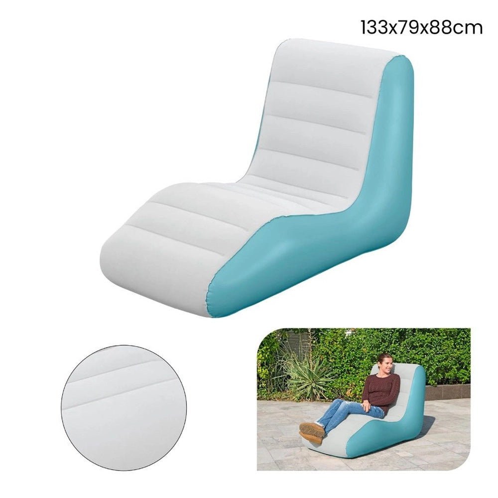 Trade Shop - Poltrona Lunga Leisure Luxe Chaise Longue Gonfiabile Design Ergonomico 133x79x88cm 75127 -