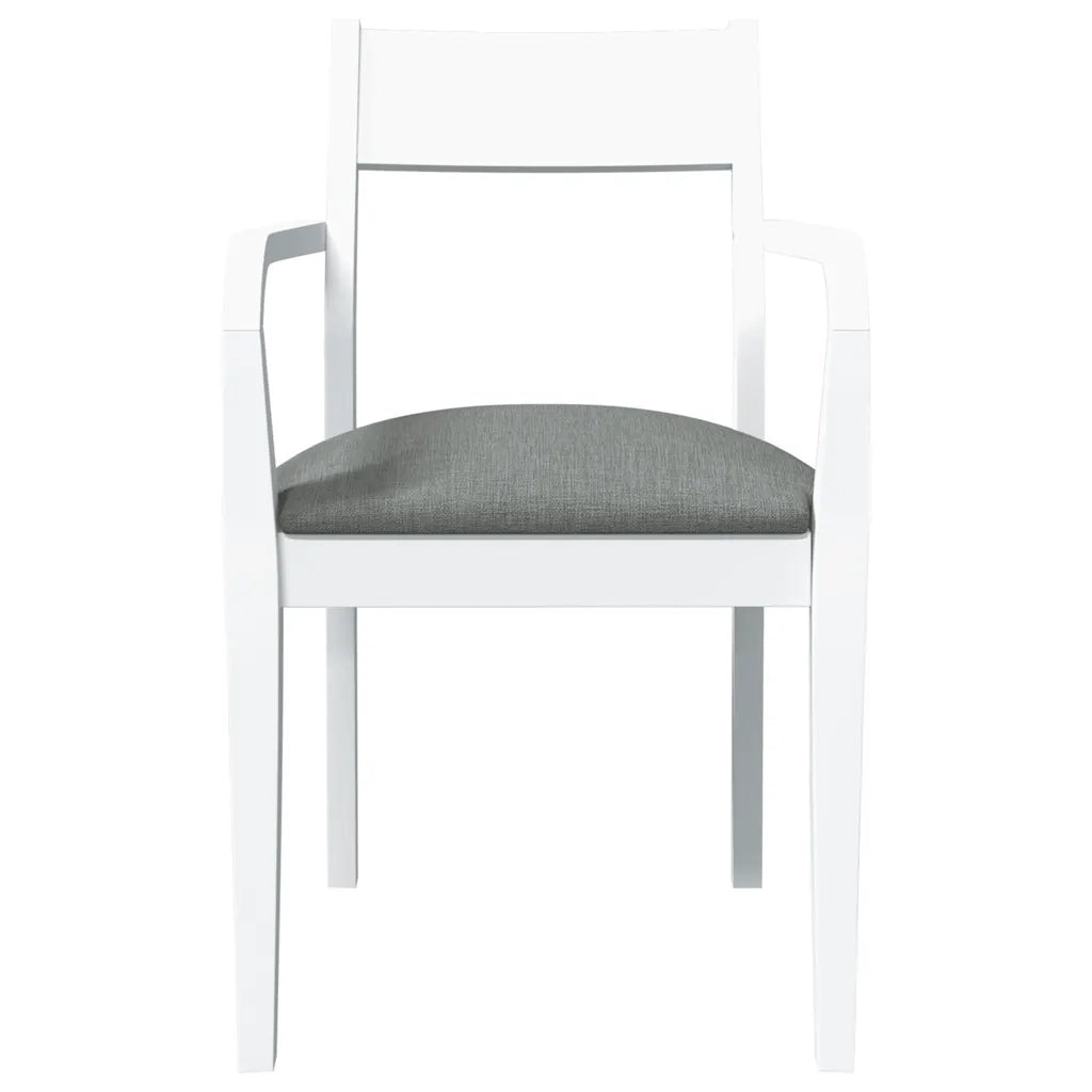 Sedie da Pranzo con Cuscini 2 pz Bianco Legno Massello di Hevea