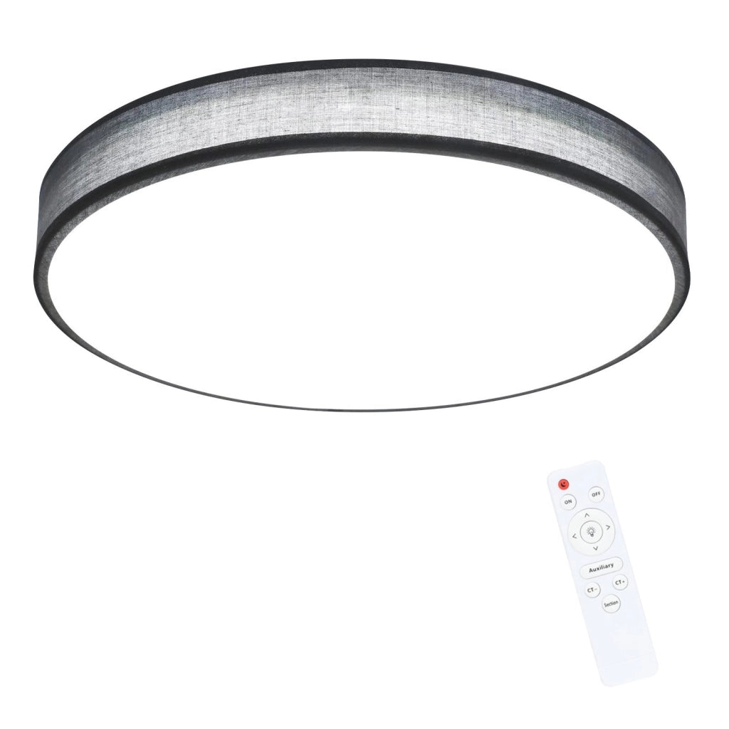 ZMH Lampada da soffitto LED 38cm paralume tessuto rotondo 38W per camera letto