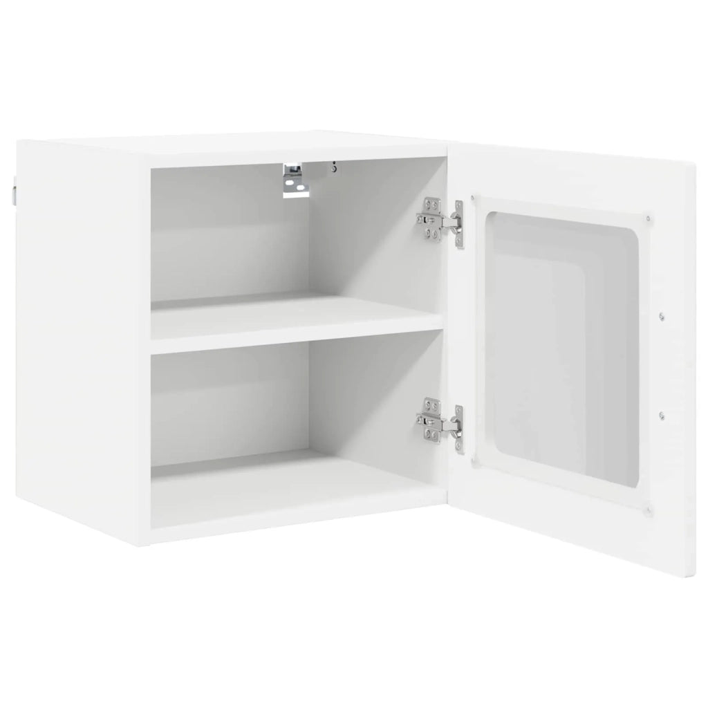 Mobile in vetro da parete PORTO 2 pcs Bianco 40 x 31 x 40 cm 885186