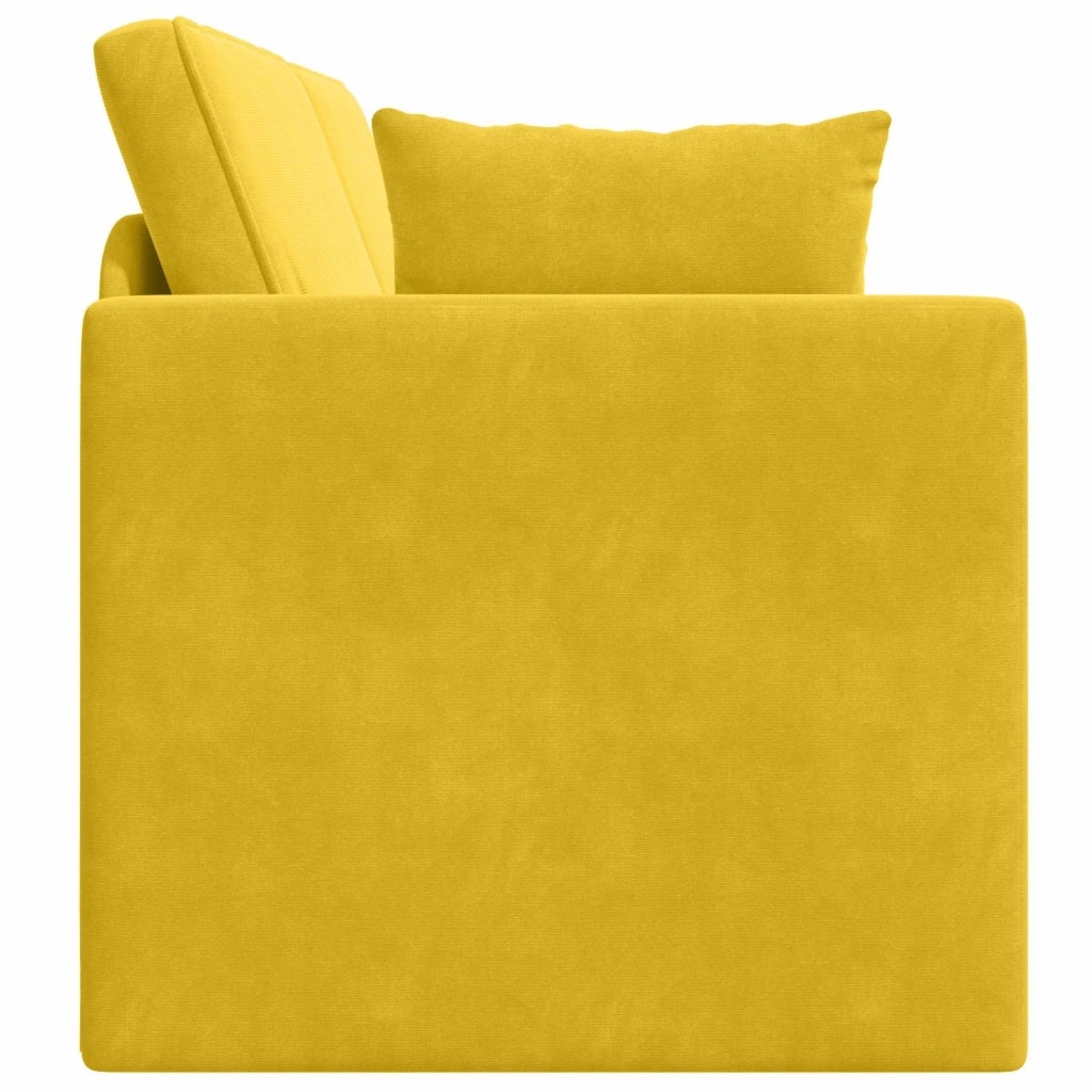 Divano-letto | Sof¨¤ letto | Letto singolo da pavimento Giallo 213 x 70 x 77 cm Velluto