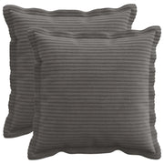 Federa 2 pz HOUTEN Grigio Scuro 40 x 40 cm corduroy 916792