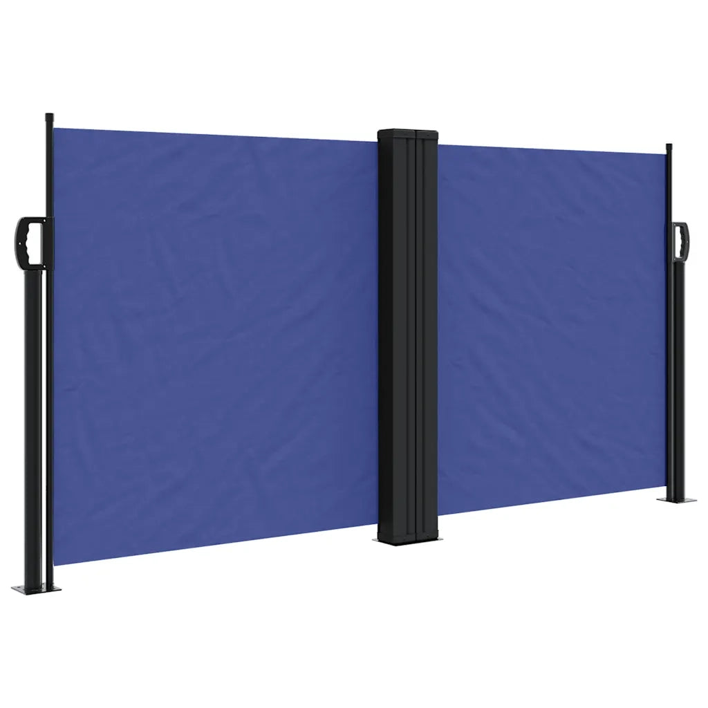 Tenda da Sole Laterale Retrattile-Tenda parasole per balcone per giardino Blu 120x1200 cm
