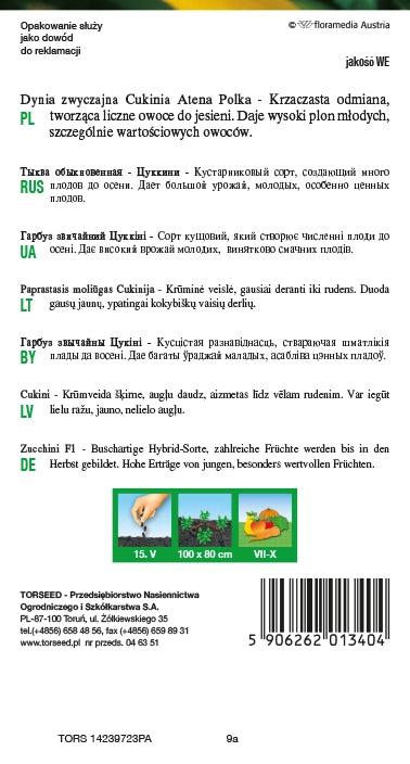 Zucca - Zucchine Atena Polka F1 2g