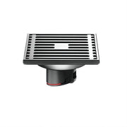 Sfiorino di Protezione Acqua - Materiale Inox - Rilievo Anticorrosivo - 10x10 cm - Ampia Superficie di Drenaggio - Fuga d'Acqua - Livello di Raccordo a U - Fissaggio di Scarico
