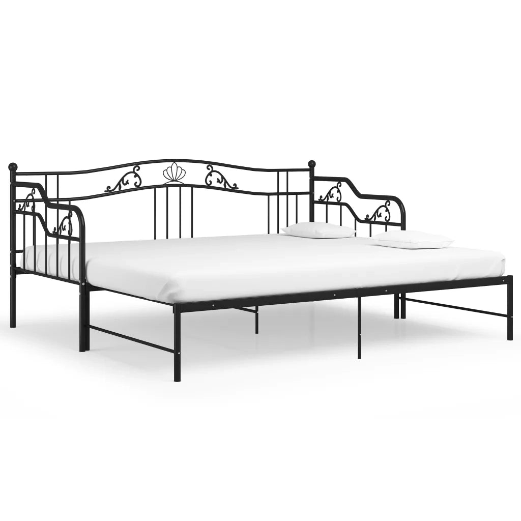 Telaio Divano letto | Sof¨¤ letto | Letto singolo Estraibile Nero in Metallo 90x200 cm