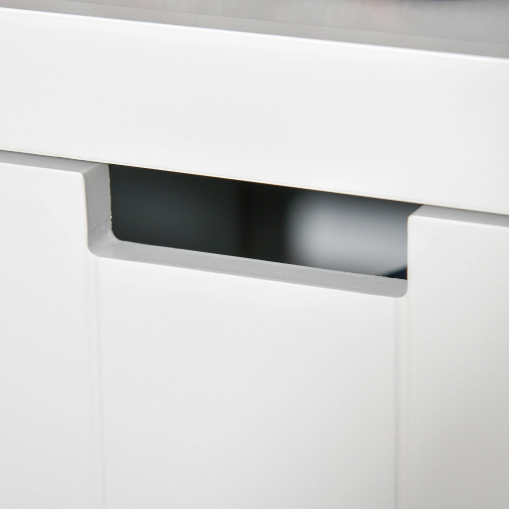 Armadio con 3 cassetti e ripiani aperti ¨C zephmum ¨C 102x33x61,5 cm bianco