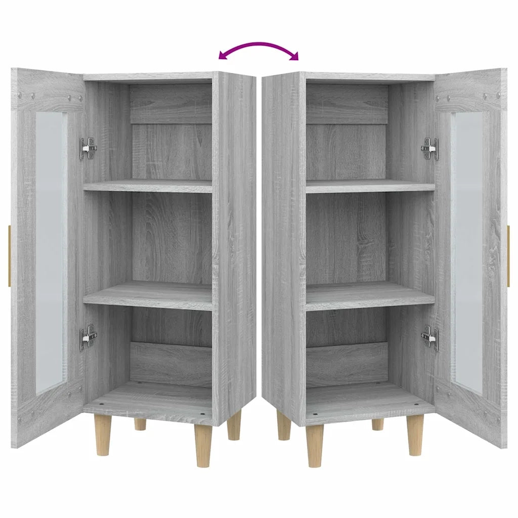 Credenza Grigio Sonoma 34,5x34x90 cm in Legno Multistrato 817427
