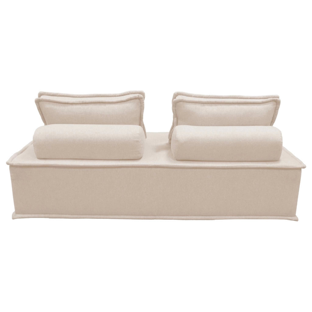 Divano modulare, 2 posti, crema