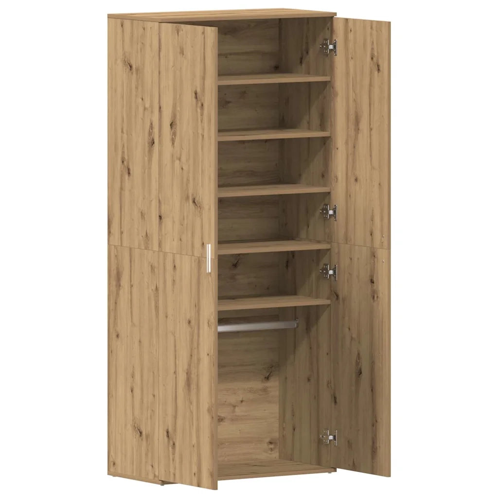 Mobile per scarpe con porta Rovere artigianale 80 x 39 x 178 cm 3333874