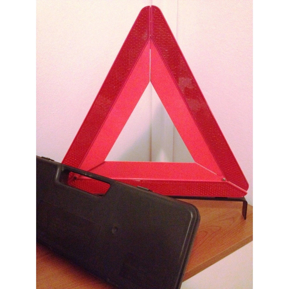 Trade Shop - Triangolo Auto Emergenza Stradale Catarifrangente Omologato Sicurezza Custodia -