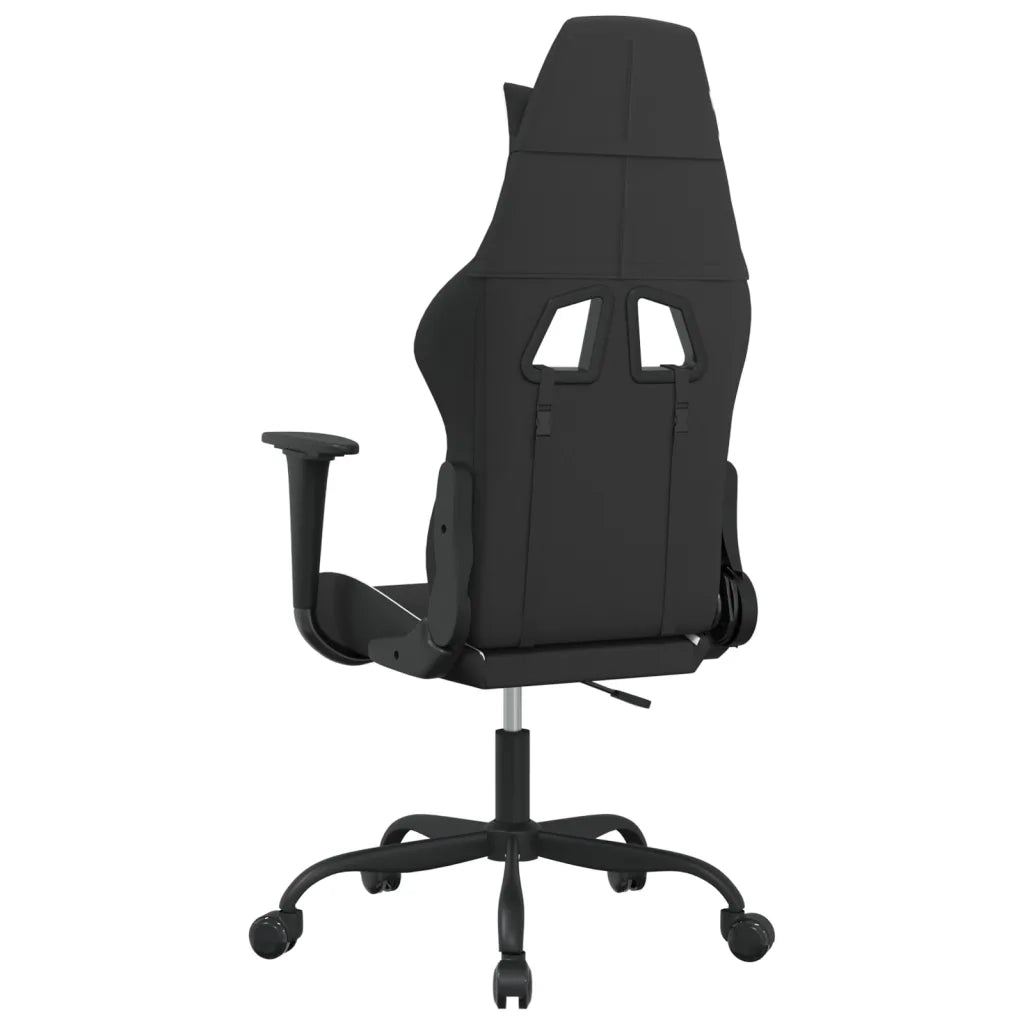 Sedia da Gaming Nero e Bianco in Tessuto 345477