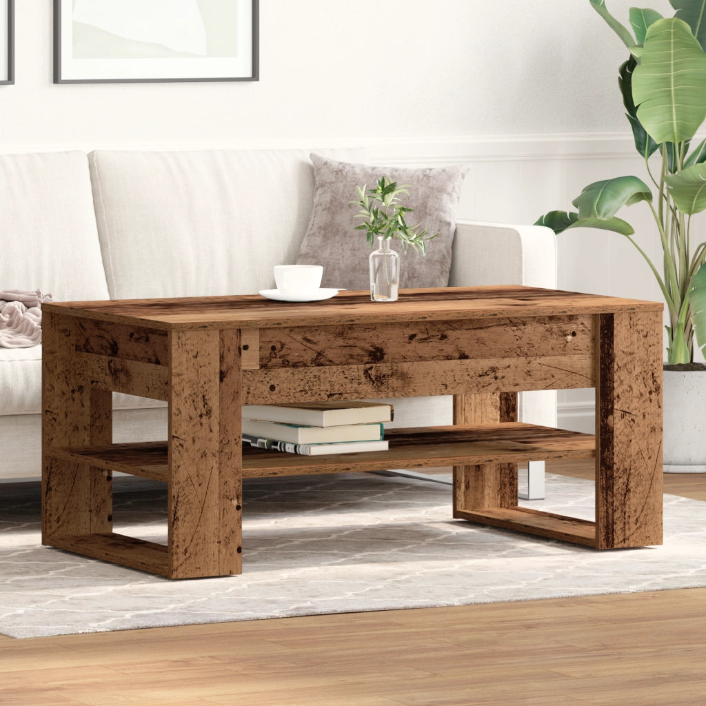 Tavolino da caffÃ¨ in legno antico 102x55x45 cm in legno ingegnerizzato