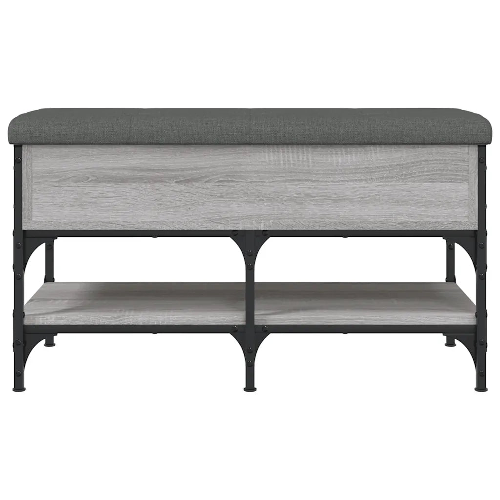 Panca Porta Scarpe-Sgabello-Panca Scarpiera Grigio Sonoma 82x42x45 cm Legno Multistrato