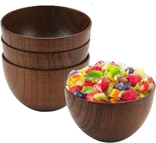 4 pezzi di scala creativa e semplice a terra in legno per zuppe - Scatola di legno pratica per ristoranti e hotel con design senza fondo Set di scatole