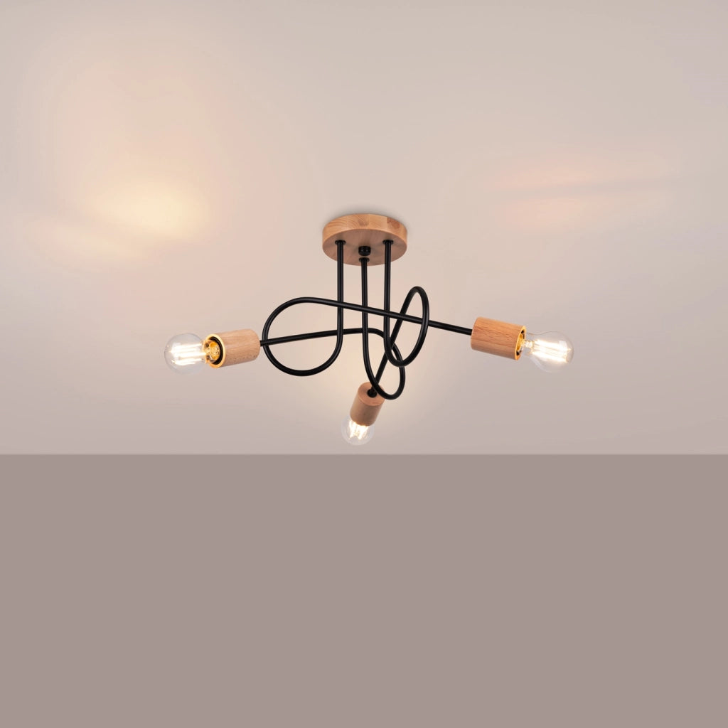 Lampadario EMBER 3 schwarz