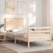 Giroletto con Testiera 100x200 cm in Legno Massello 3195211
