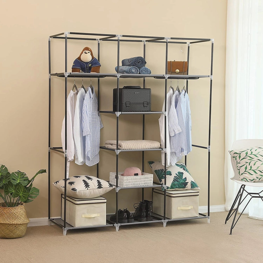 Valora TEXTILE WARDROBE Armadio pieghevole salvaspazio grigio