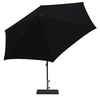 Ombrellone da Giardino Ø3 m Palo Ø38 mm in Alluminio Tessuto Olefin Trend Nero