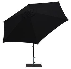 Ombrellone da Giardino Ø3 m Palo Ø38 mm in Alluminio Tessuto Olefin Trend Nero