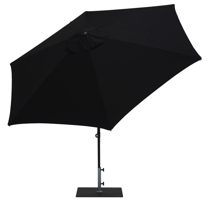 Ombrellone da Giardino Ø3 m Palo Ø38 mm in Alluminio Tessuto Olefin Trend Nero