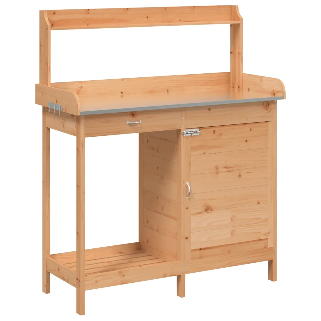 Tavolo Invaso Mobile Marrone 110,5x45x124,5cm Massello Abete CFW3583630