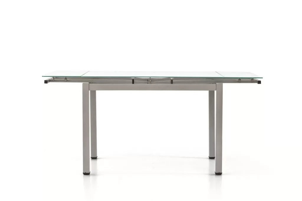 Tavolo da pranzo ufficio in vetro allungabile 110x70x76h